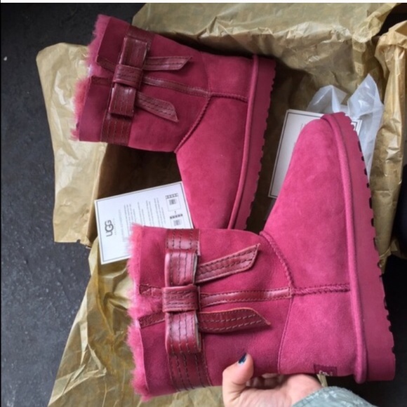 UGG authentic josette sangria boots Sz 11 new - Picture 2 of 4