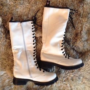Fun Funky White Boots