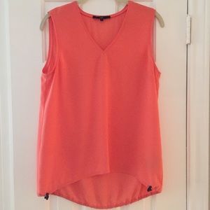 Tibi Bibelot Crepe Tank with shirring detail