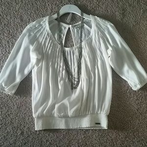 Guess open back blouse. Size XS ivory color