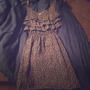 Cheetah print mini dress
