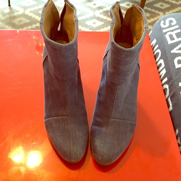 Rag & Bone Denim Canvas heeled boots sz 39 - Picture 1 of 4