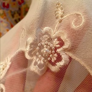 Sheer Ivory Robe with Beading