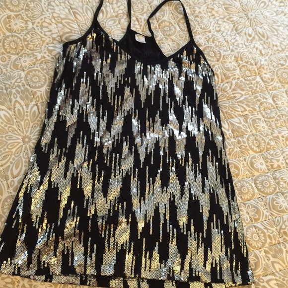 Glittery sparkly sequined racerback tank