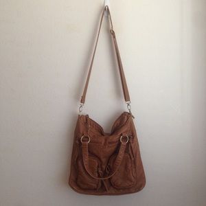 Pleather brown bag