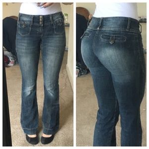 dark blue denim jeans