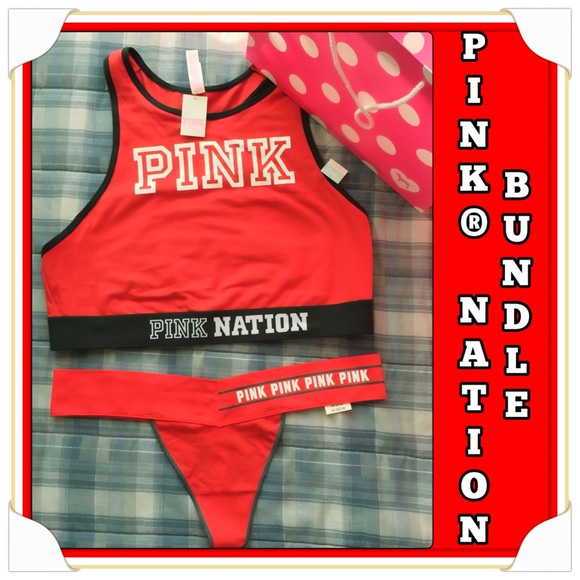 PINK Victoria's Secret Other - 🎄Christmas Sale🎄Pink Nation Bra and Panty Set