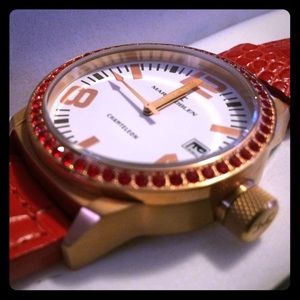 Marc Coblen Rosegold & Red watch