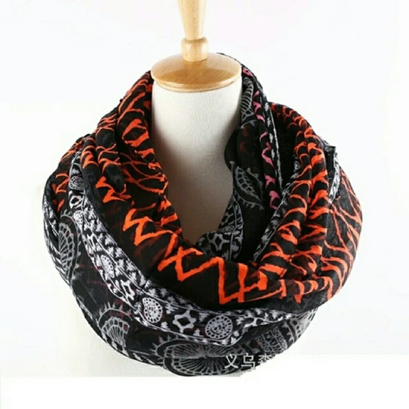 Ikat aztec print infinity scarf