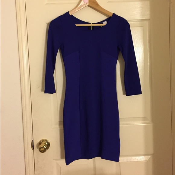 Royal blue bodycon dress