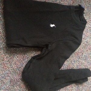 Black long sleeve polo top!