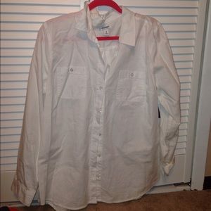 White old navy button down