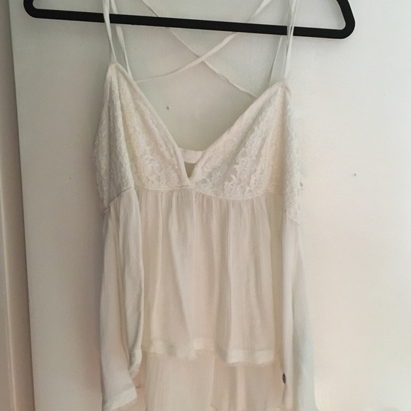Hollister lace blouse w/ cross back