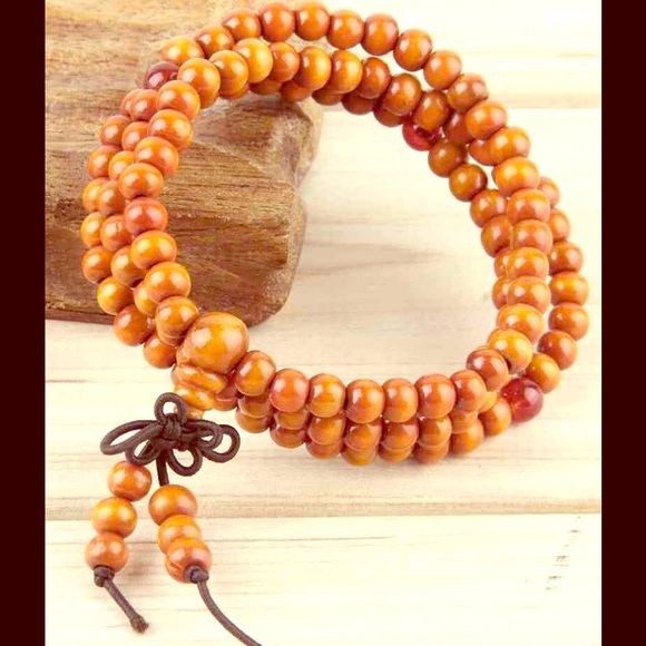 🙏🏽UNISEX BROWN 108Count MEDITATION BEAD BRACELET