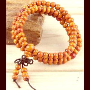 🙏🏽UNISEX BROWN 108Count MEDITATION BEAD BRACELET