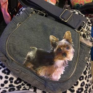 Fuzzy nation Yorkie purse