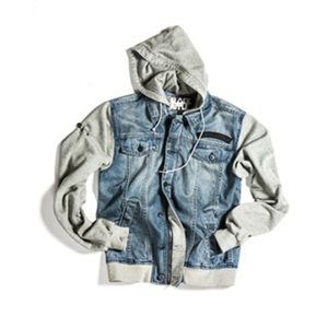 Men's Black Apple Denim Jacket