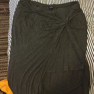 Plus size Dark grey split skirt
