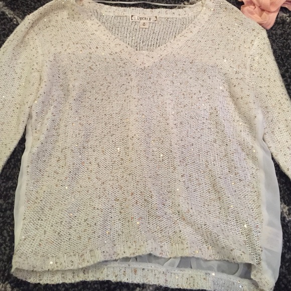 Gold and white sweater