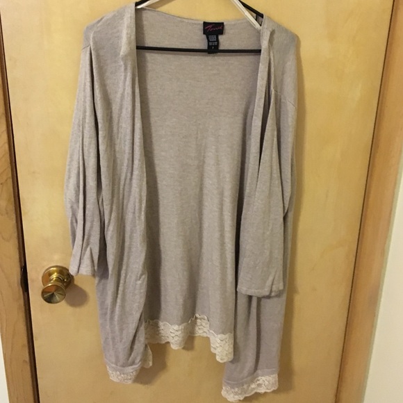 Brown open cardigan