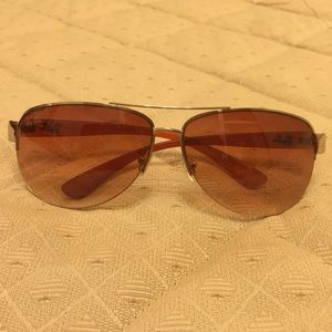 Brown Ray Ban Aviator Sunglasses