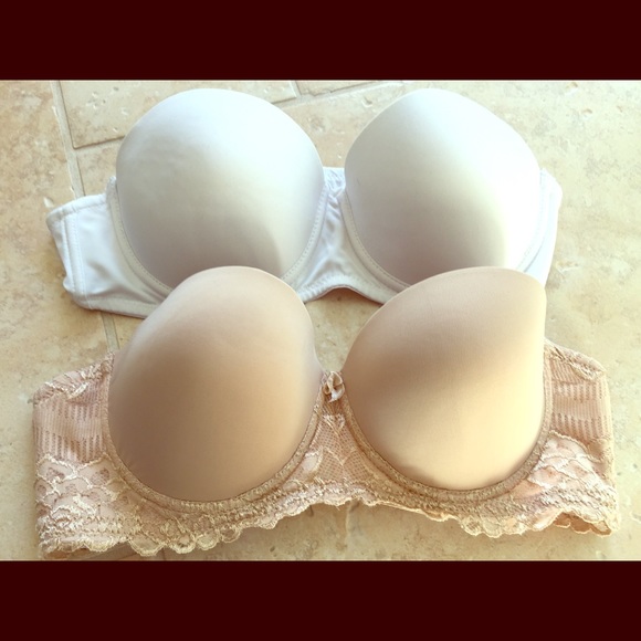 2 strapless bras.36B.Barely used-great condition