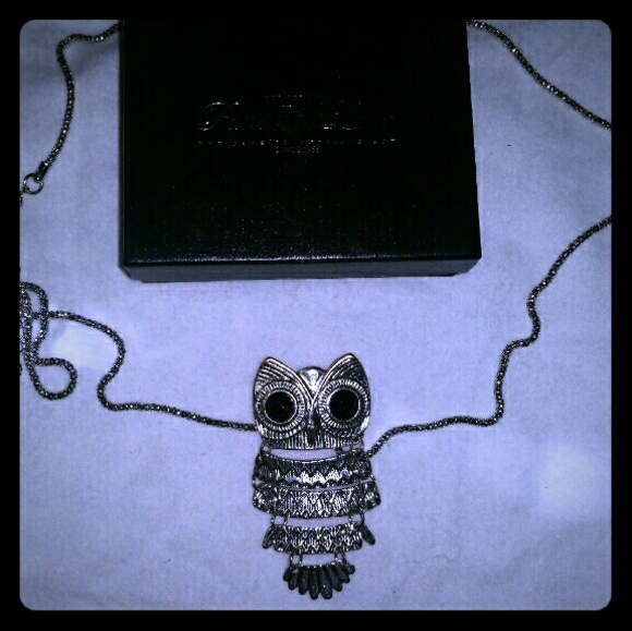 Park lane silver owl necklace