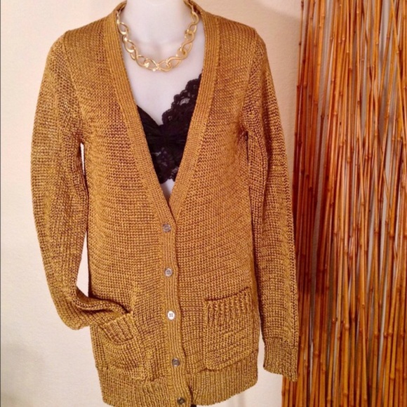 Golden J.Crew Knit Cardigan!