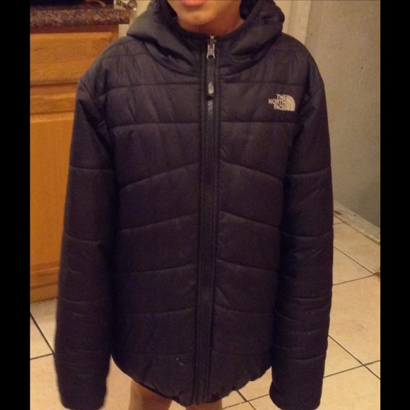 Boys Reversible hooded north face coat