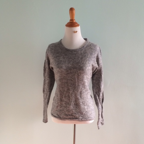 Muji Wool and Alpaca Sweater Soft Gray Sz S