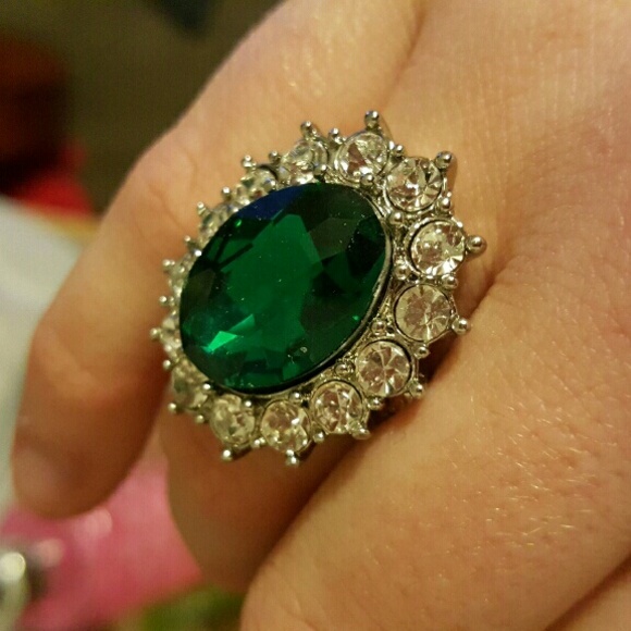 Emerald ring.
