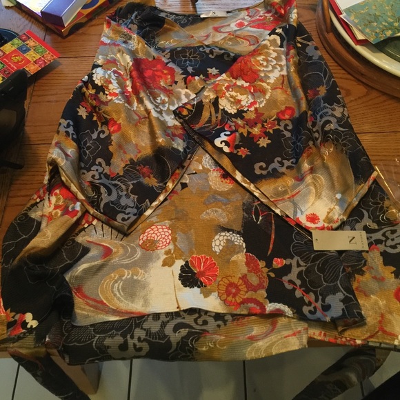 BMWT Natori silk oriental print shirt