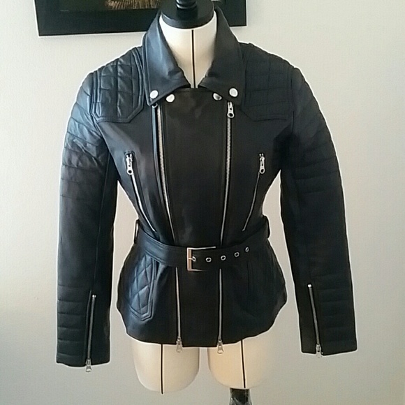 SHAAN LEATHER MOTORCYCLE JACKET