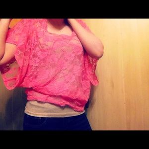 Lace Pink Shirt -