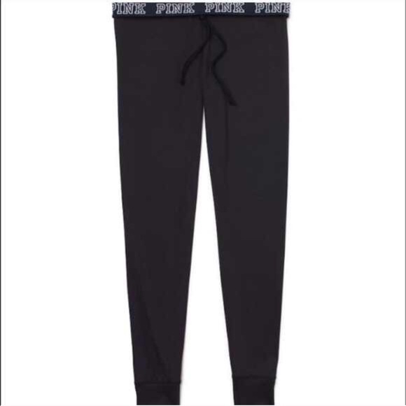 Black logo pants