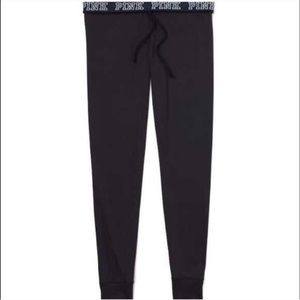 Black logo pants