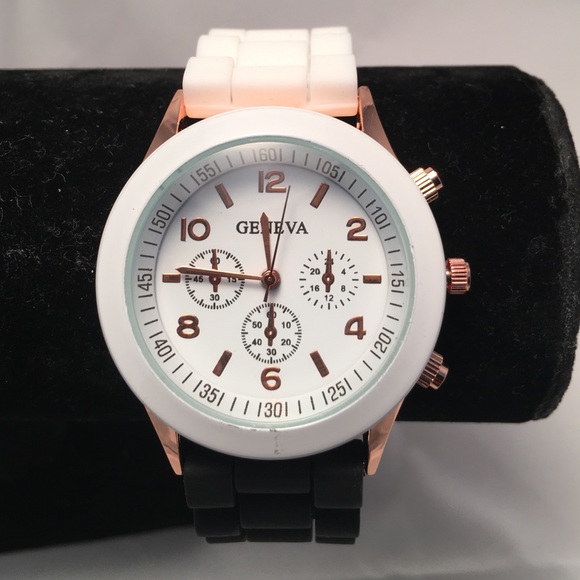 Black/White Combo Silicone watch - Picture 1 of 4