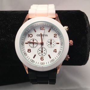 Black/White Combo Silicone watch