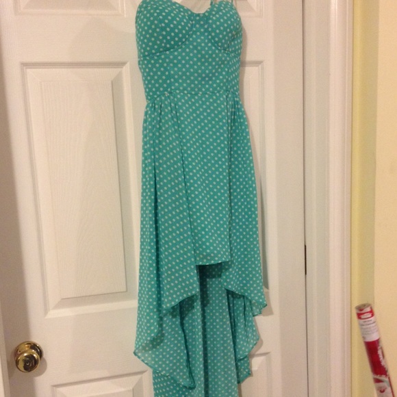 Teal/Aqua High-Low Dress