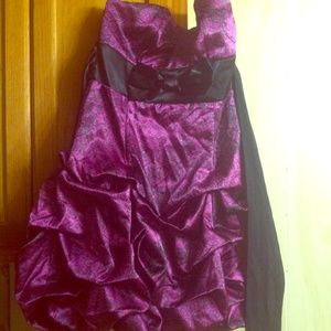 Purple & Black Ruffle Dress
