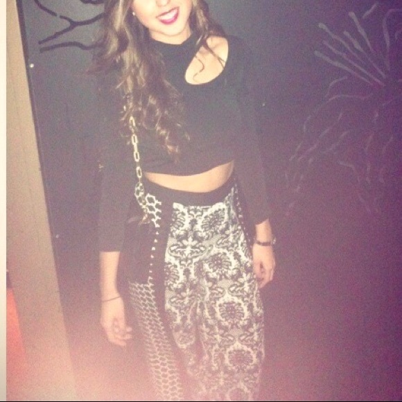 High-rise Bell bottom silk pants