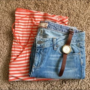 Paige skinny light blue jeans