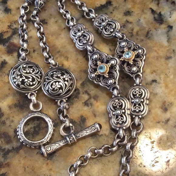 ❗️SOLD❗️Auth Konstantino Necklace 18" Silver, Gold