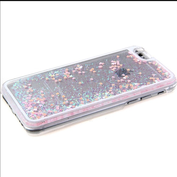 iPhone 6 case with floating liquid glitter