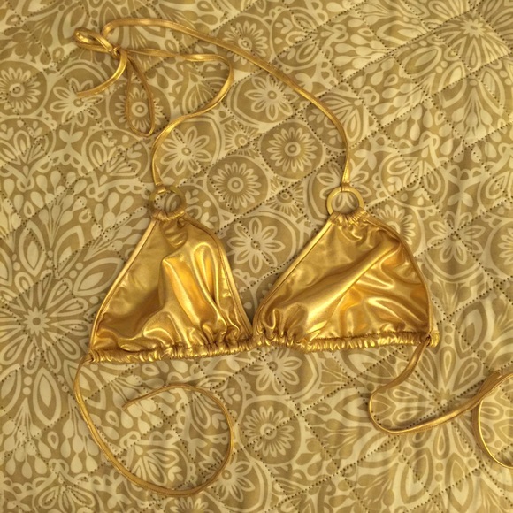 🌞Metallic gold bikini top 🌞