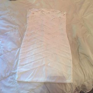 White strapless dress