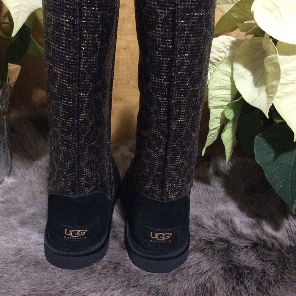 ❌SOLD🚫 UGG Glitter Leopard Classical Tall Boots - Picture 3 of 4