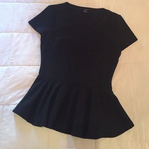 Black peplum top