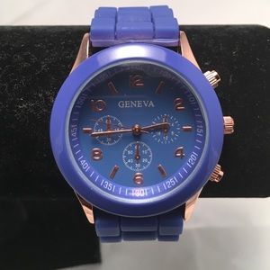 Dark Blue Silicone Watch