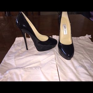 Jimmy Choo Eros black patent pumps
